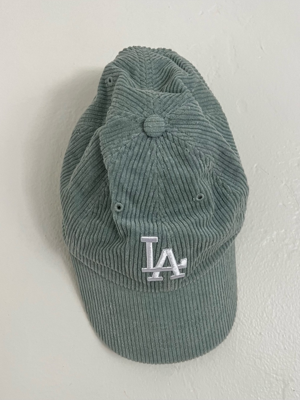 Los Angeles Dodgers Corduroy Baseball Cap - Sage Blue Green - Picture 4 of 4